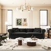 89'' Velvet 3-in-1 Pull-Out L-Shaped Sectional Sofa Bed with Tufted Design and Movable Ottoman, Convertible King Size Sleeper with 4 Pillows - 4 of 4