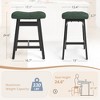 Arceso Counter Height Bar Stools Set, Barstools with Thick Faux Leather Saddle Seat & Heavy Duty Metal Legs,24Inch Kitchen Counter Stools - 4 of 4