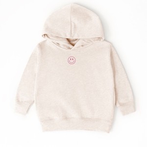 The Juniper Shop Embroidered Smiley Face Outline Toddler Hoodie - 1 of 4