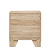 Miquell 2-Drawer Nightstand, Natural Finish, Tapered Legs, Smooth Metal Glides - 4 of 4