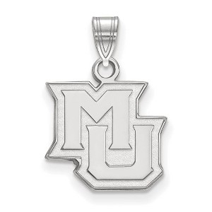 Black Bow Jewelry Sterling Silver Marquette Golden Eagles NCAA Small Pendant - 1 of 3