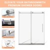 Sliding Glass Shower Door, Sliding Bathroom Door, Glass Shower Doors for Walk in Shower, Waterproof Seal&Easy Installation,10mm Tempered-Glass - 4 of 4