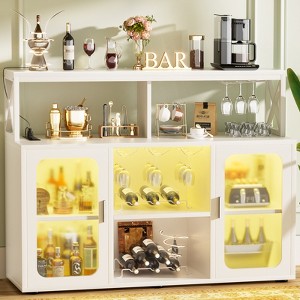 47.2" Wine Bar Cabinet with Led Light - 1 of 4