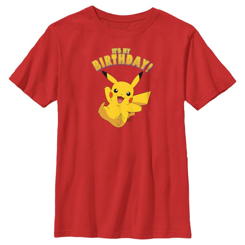 Boy's Pokemon Pikachu It's My Birthday T-Shirt, 1 of 5