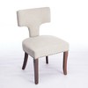 NicBex  Set of 2  Mid Century Modern Dining Chairs,Upholstered Accent Chair,Farmhouse Linen Armless Chairs for Kitchen,Living Room - 4 of 4