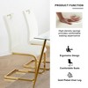 ALEXOUN Modern Dining Chairs Set of 4, PU Faux Leather High Back Upholstered Chairs, with Gold Metal Legs,for Kitchen,Living,Bedroom,Dining Room - 2 of 4