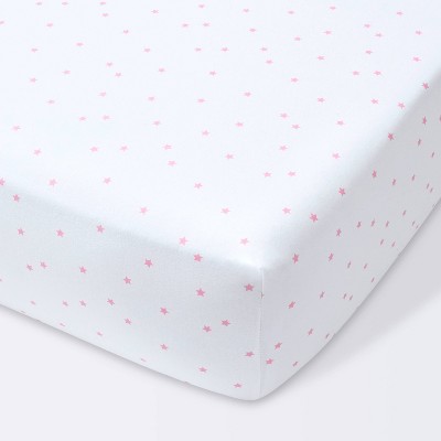Crib Fitted Sheet - Cloud Island™ White/Pink