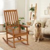 BEAFUP Acacia Wood Outdoor Rocking Chair, Classic Patio Rocker for Front Porch, Deck, or Indoor Use, Handcrafted Solid Wood Design - 2 of 4