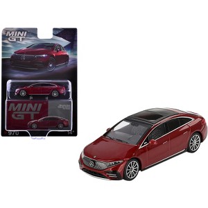 Mercedes-Benz EQS 580 4MATIC Red Metallic with Sun Roof Limited Edition 1/64 Diecast Model Car by Mini GT - 1 of 4