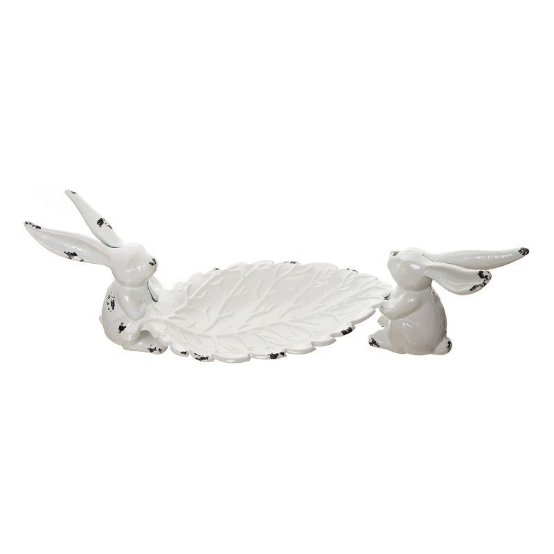 Transpac Metal 15.5 in. Multicolored Easter Bunny Tray Decor, 2 of 4