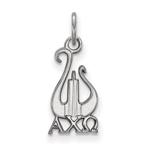 Black Bow Jewelry Sterling Silver Alpha Chi Omega Greek Life Small Pendant - 1 of 3