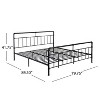 GDFStudio Carmine King Size Industrial Iron Platform Bed Frame - 3 of 4