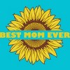 Men's Design By Humans Happy Mothers Day Best Mom Ever Sunflower By CarambaArt T-Shirt - 2 of 2