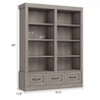 Nasitip 74.5" Tall Bookshelf with Double Storage, 6-Tier Wide Bookshelves with 12 Cubbies for Home Office Library - 3 of 4