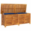 VidaXL Garden Storage Box with Louver 59.1"x19.7"x22" Solid Wood Acacia - 4 of 4