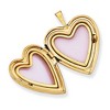 Black Bow Jewelry 14k Yellow Gold and Enamel Mom Floral Heart Locket, 20mm - 2 of 4
