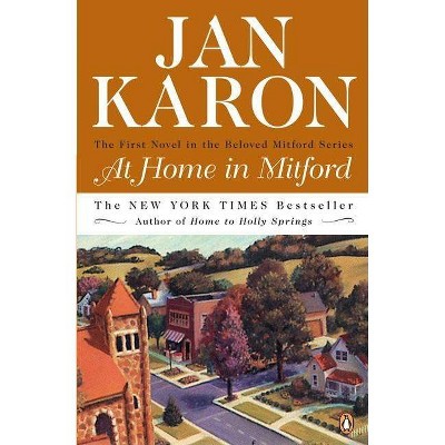 At Home in Mitford - (Mitford Novel) Large Print by  Jan Karon (Paperback)