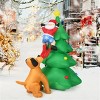 79" Inflatable Christmas Tree - Santa & Puppy Design, Built-in LEDs, Waterproof Polyester, Quick Inflation - 4 of 4
