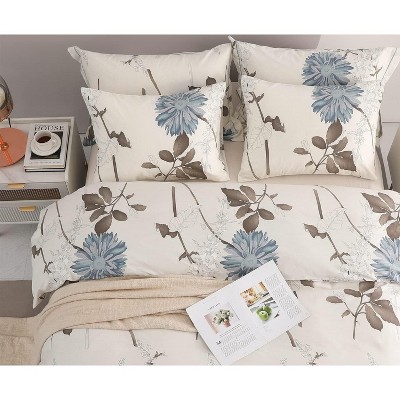 Hachikiko Big Flower Print Duvet Cover Set - Twin Size, Lightweight Breathable All-Season Bedding with 2 Pillowcases