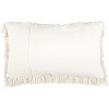 HomeRoots 14" X 24" Long Ivory Shag Throw Pillow - 4 of 4