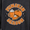 Women's - Instant Message - Pumpkin Season Lightweight French Terry Wide Neck Long Sleeve Shirt - 2 of 4