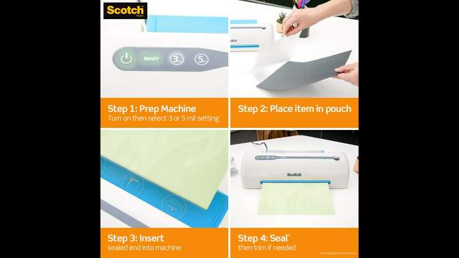 Scotch Thermal Laminator with 2 Starter Pouches 8.5&#34; x 11&#34;, 2 of 22, play video