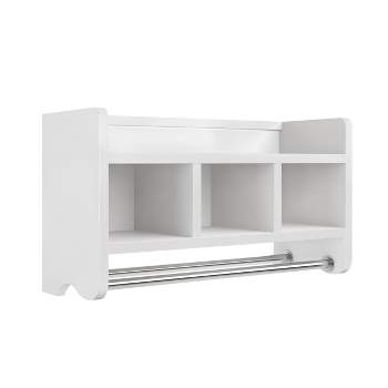 Bath Storage Shelf with Towel Rod 25" - Alaterre Furniture