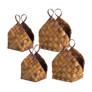 Woven Metasequoia Wood Storage Baskets with Handles Set of 4 by Melrose - 1 of 3