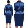 INSPIRE CHIC Men's Satin Long Sleeve Robe with Shorts Sleepwear 2-Piece Set - 4 of 4