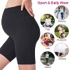 NPolar"Seamless Maternity Shorts - High Waist Over Belly Shapewear with Pockets for Yoga & Fitness"Grey - 4 of 4