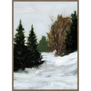 Amanti Art 28"x38" Winter on Grand Mesa by Pamela Munger Framed Canvas Wall Art - 1 of 4