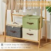 Storage Bins with Zipper Lid Cotton Linen Fabric Lidded Storage Baskets Boxes Foldable Washable with PU Leather Handles (Gray, Small Size) - 4 of 4