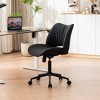 YOUNIKE Swivel Office Chair Modern Adjustable Desk Executive Task Chair Leather Rolling Side Vanity Chair 24.41"Wx25.2"Dx(29.92-33.07)"H - 4 of 4
