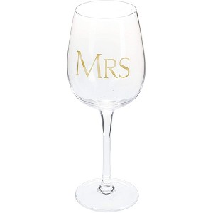 Ganz Clear Stemmed Wine Glass, Mrs (Set of 1) - 1 of 1