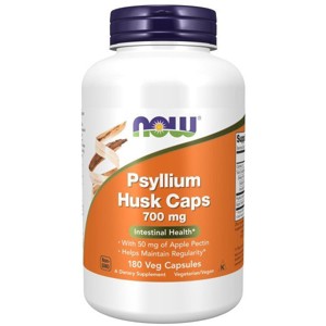 Psyllium Husk 700mg + Apple Pectin by Now Foods  -  180 Capsule - 1 of 3