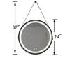 SEVOBAL Bathroom Vanity Mirrors 24inch Classy Vanity Mirror with Black Aluminum Alloy Frame Shatterproof Glass, Black Silver, 24"*24"*1.38" - 3 of 4