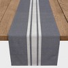 Creative Products Distressed Slate Stripe 16x72 Cotton Twill Table Runner - 3 of 3