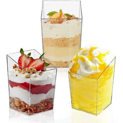 Clear Plastic Disposable Dessert Cups - 1000 Count
