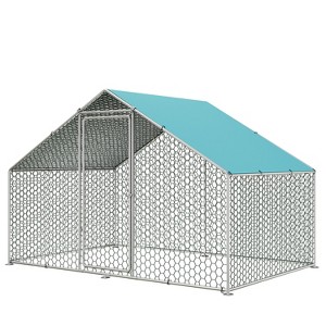 Vipbear Large Chicken Coop Run with Immersed Wire Mesh, Metal Chicken Coop for Heavy Duty Chicken Run for Yard with Waterproof Cover and Secure Lock - 1 of 4