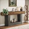 HDZNVF 63in Farmhouse Console Table with Storage 2-Tier Rustic Entryway Sofa Table Behind Couch, Narrow Hallway - 2 of 4