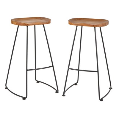 30" Set of 2 Chapman Stool Natural - Lifestorey