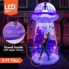 Joyfy 9 FT Halloween Inflatable Outdoor Decoration, Inflatable Purple UFO with Built-in LEDs for Halloween Party Yard Garden Lawn Outside Decoration - 3 of 4