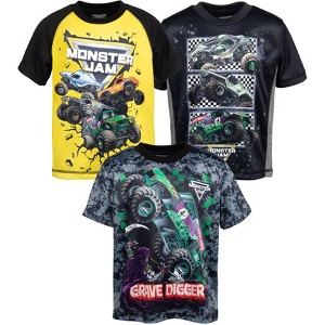 Monster Jam Grave Digger El Toro Loco Megalodon Truck 3 Pack T-Shirts Toddler - 1 of 4
