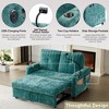Modern Loveseat Pull-Out Sofa Bed, Convertible Sleeper Corner Couch With Adjustable Backrest - 4 of 4
