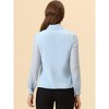 Allegra K Women's Button Down Sheer Sleeve Point Collar Work Tops - 4 of 4