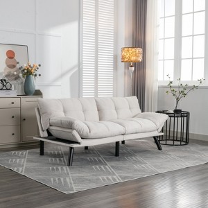 FURNIinspire Convertible Folding Modern sofa Bed, Cream, 67"*16"*32" - 1 of 4