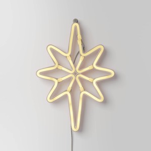 LED Battery Operated Neon Star Hangable Sign Warm White - Wondershop™ - 1 of 4