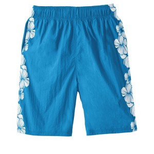 KingSize Men's Big & Tall Basic 8" 4-Way Flex Swim Trunk - 1 of 4