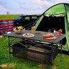 Syemin Folding Tables Portable Folding Camping Table, Lightweight Outdoor PicnicTable with Carry Bag, Heavy-Duty Party Table, Black, 37.2"*21.7"*19.7" - 2 of 4