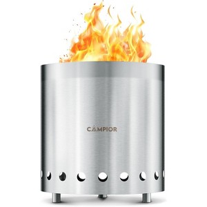 New Stainless Steel Firewood Stove 22 cm Diameter Wood-burning Smokeless Fire Pit Stove - 1 of 4